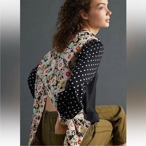 Maeve Anthropologie Split Back Top